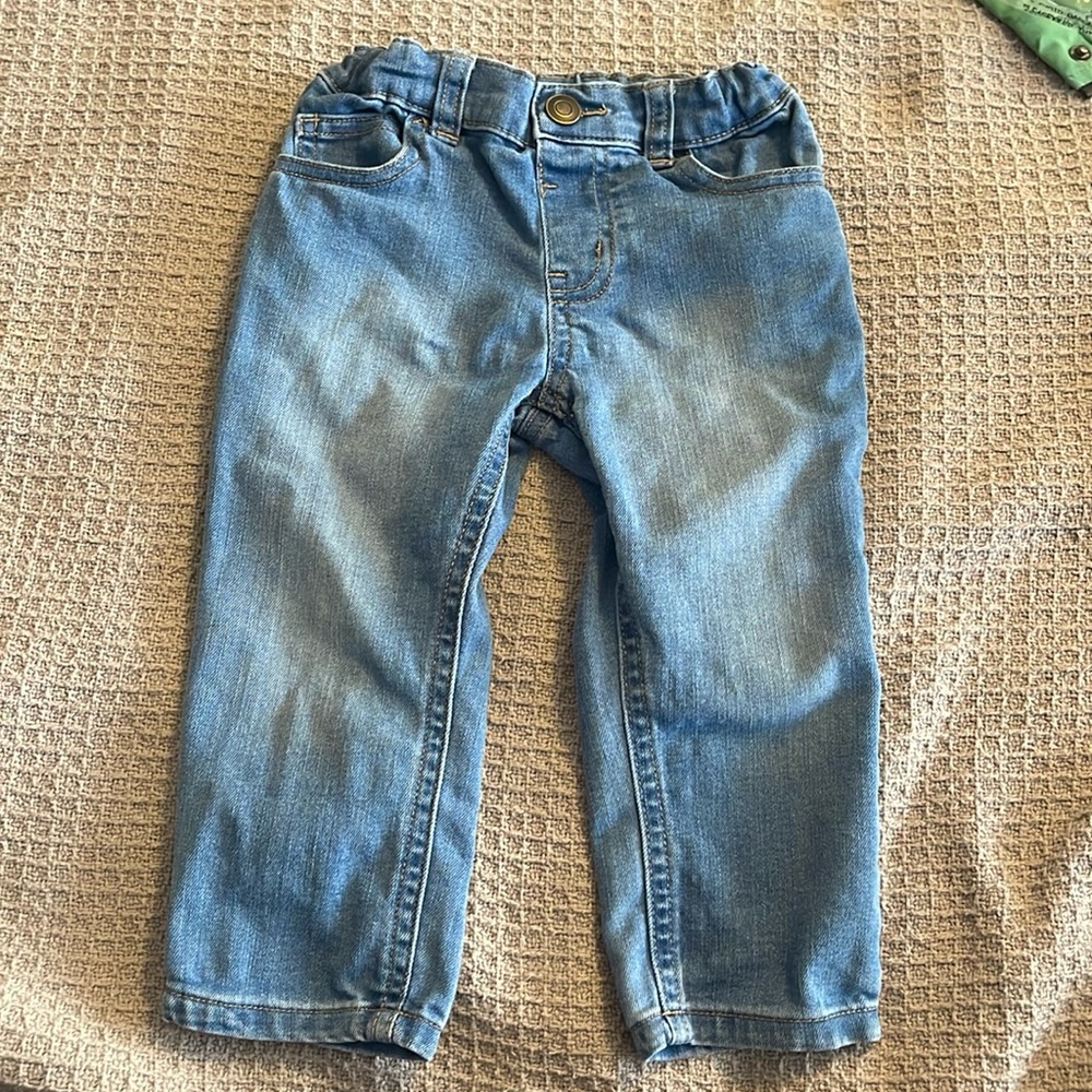 2T Toddler Boy Girl Unisex Soft light wash Jeans garanimals adjustable waist